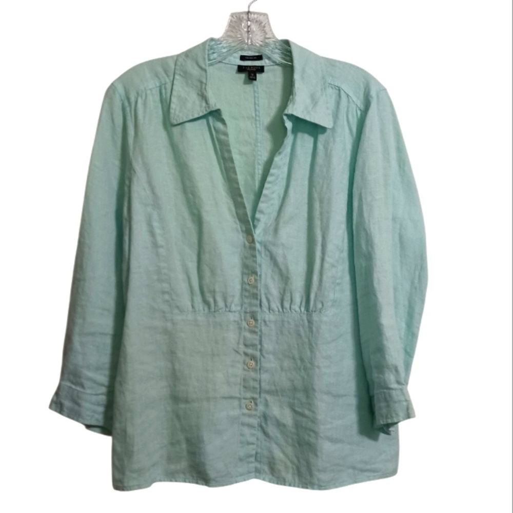 Talbots Pure Irish Linen Top Sz 12